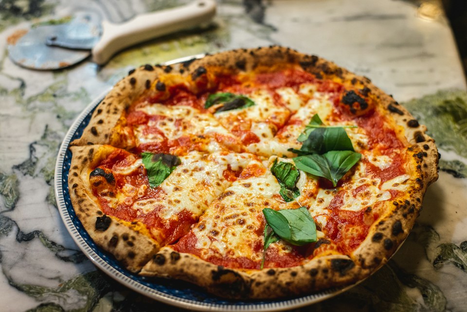 A delicious pizza with fresh toppings